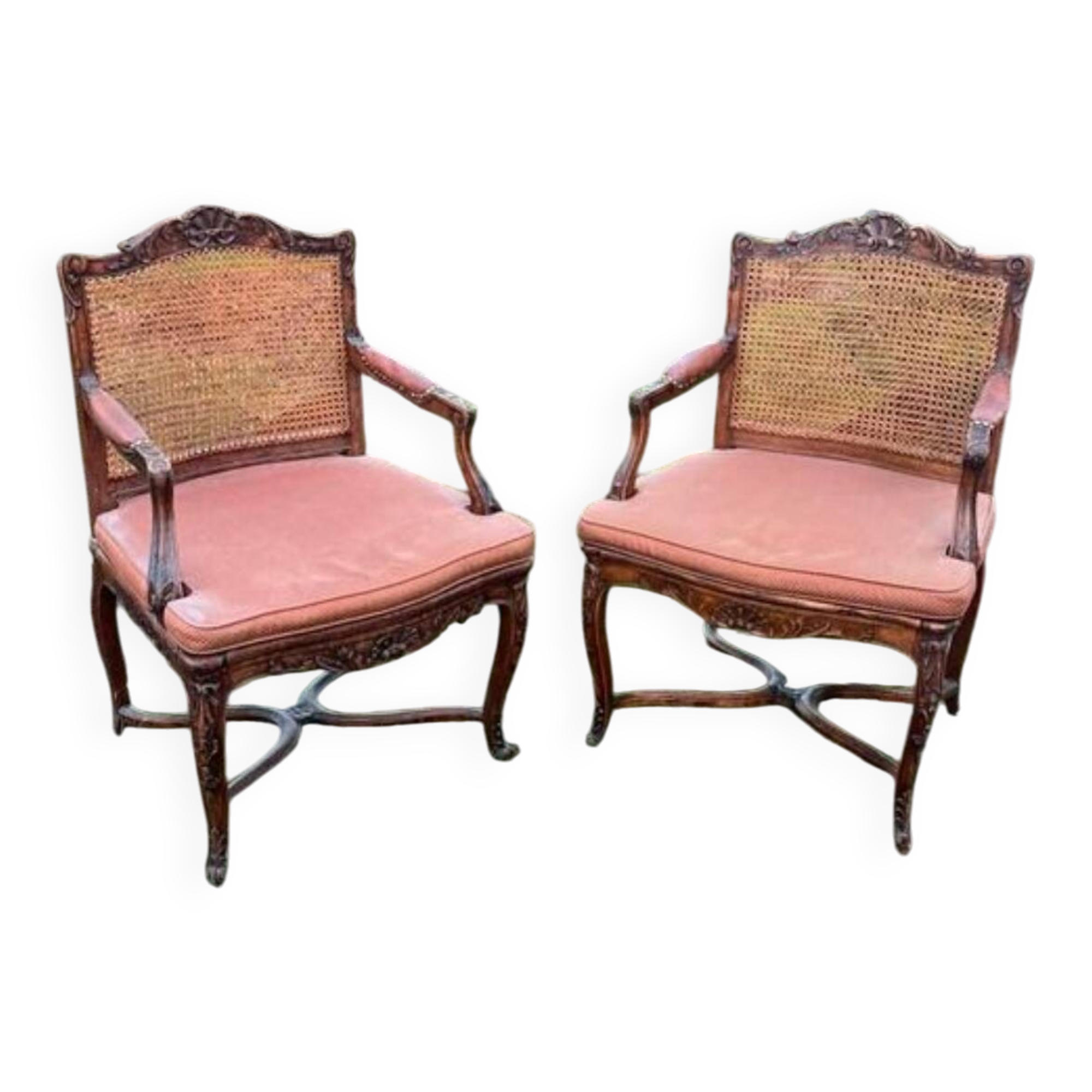Pair of Regency style armchairs