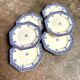 6 Sarreguemines earthenware dessert plates, “Sinceny” service circa 1900