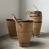Lot d’anciens paniers d’épicerie