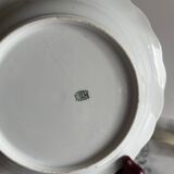 Children's plate in Limoges porcelain with cat motifs.