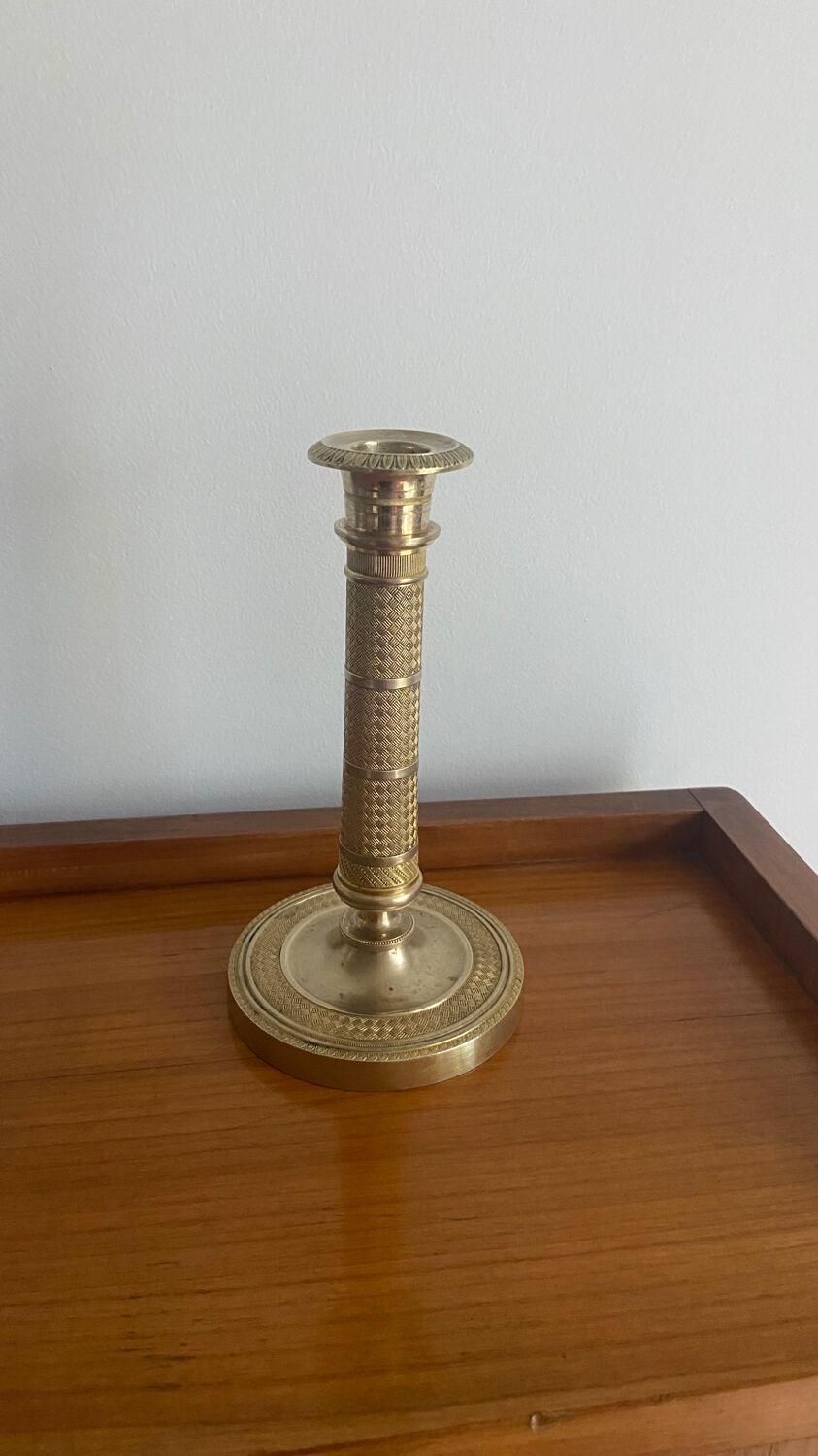 Bronze candle holder XIXth