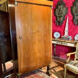 Biedermeier Armoire with Intricate Carvings and Urn Shape