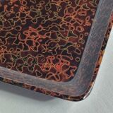 Two serving trays in vintage Japanese lacquer, "Kara-nuri"
