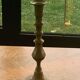 Brass candlestick, gold metal turns and chiseled original and vintage