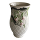 White ceramic vase with floral decoration made in Potugal