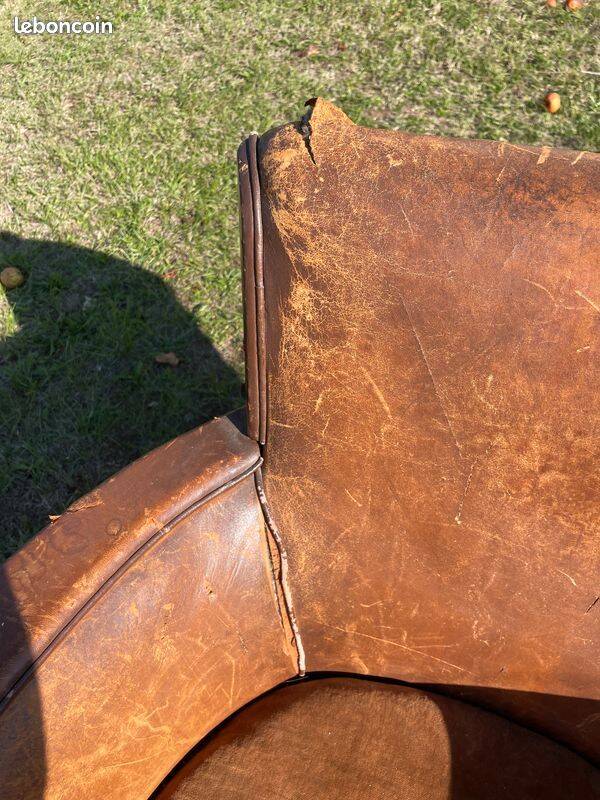 1930s leather club armchair