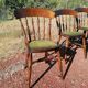 Set of 4 vintage reupholstered English country seat ltd bistro chairs