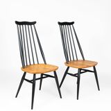 Pair of Mustache Chairs by Ercol made of Beech and Elm