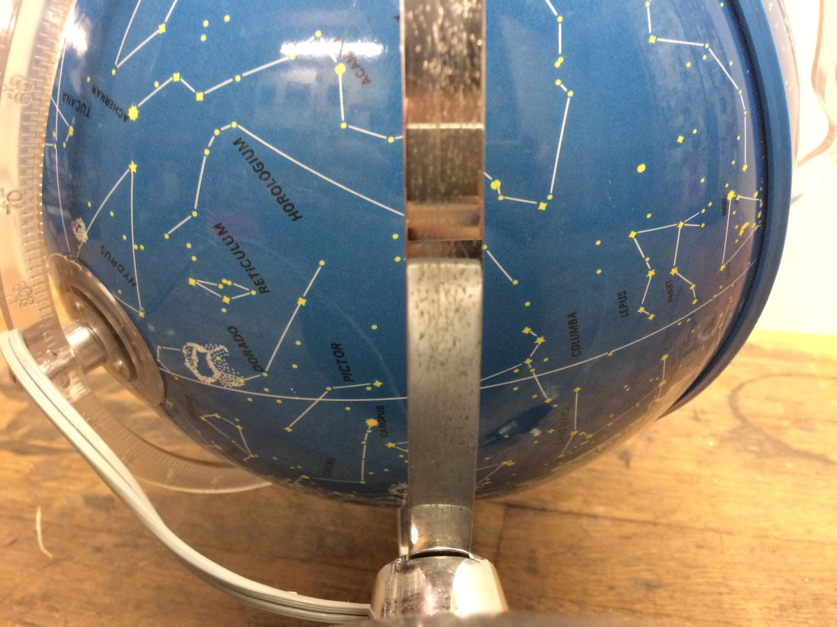 Lampe globe céleste alpha grange batelière vintage 60 france original