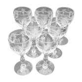 Crystal wine glasses Baccarat frieze knots ribbons