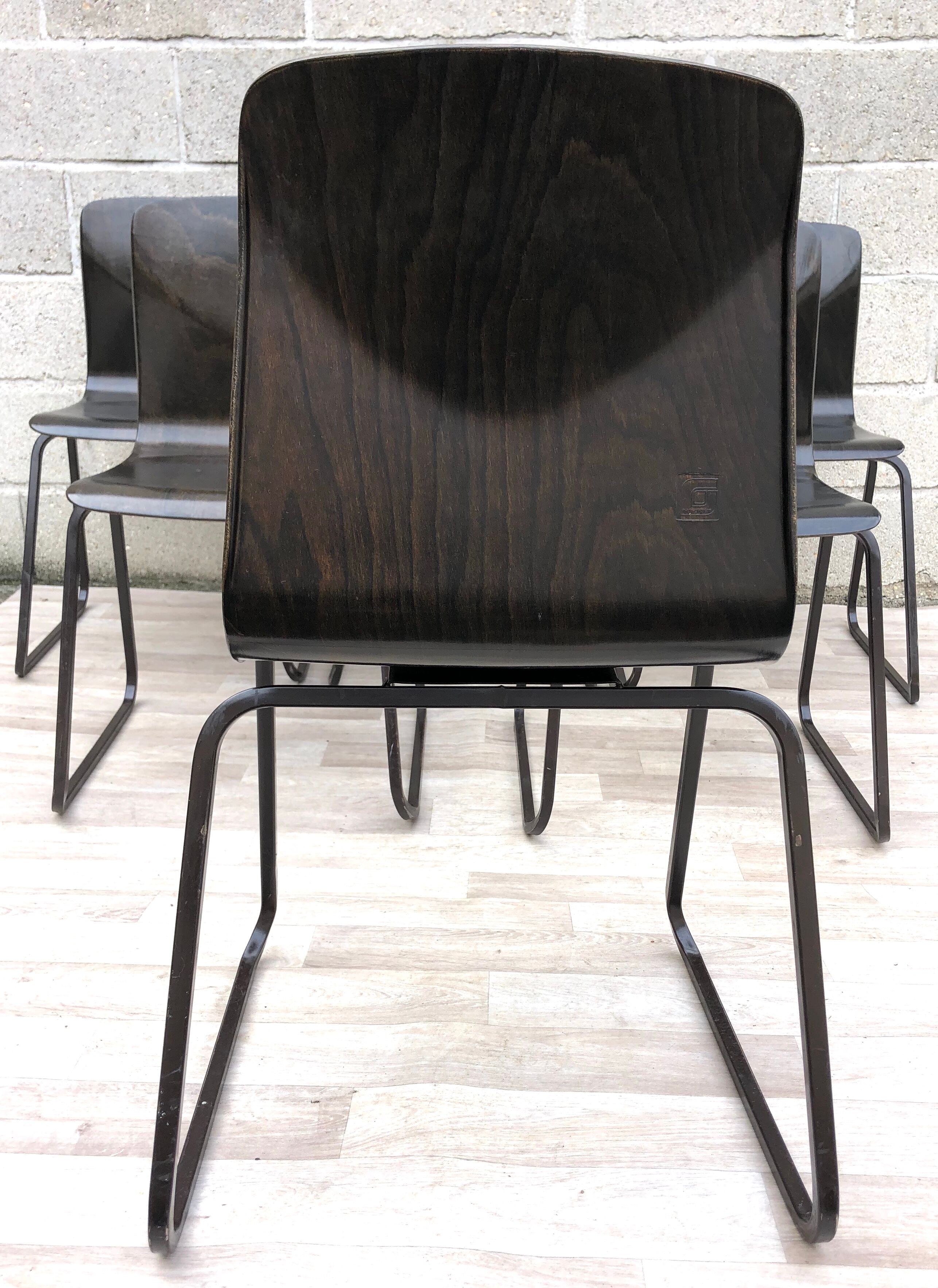 Lot of 6 vintage Galvanitas S23 chairs