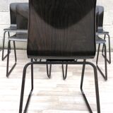 Lot of 6 vintage Galvanitas S23 chairs