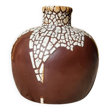Stoneware vase "snake skin", Léon Pointu, Art Deco