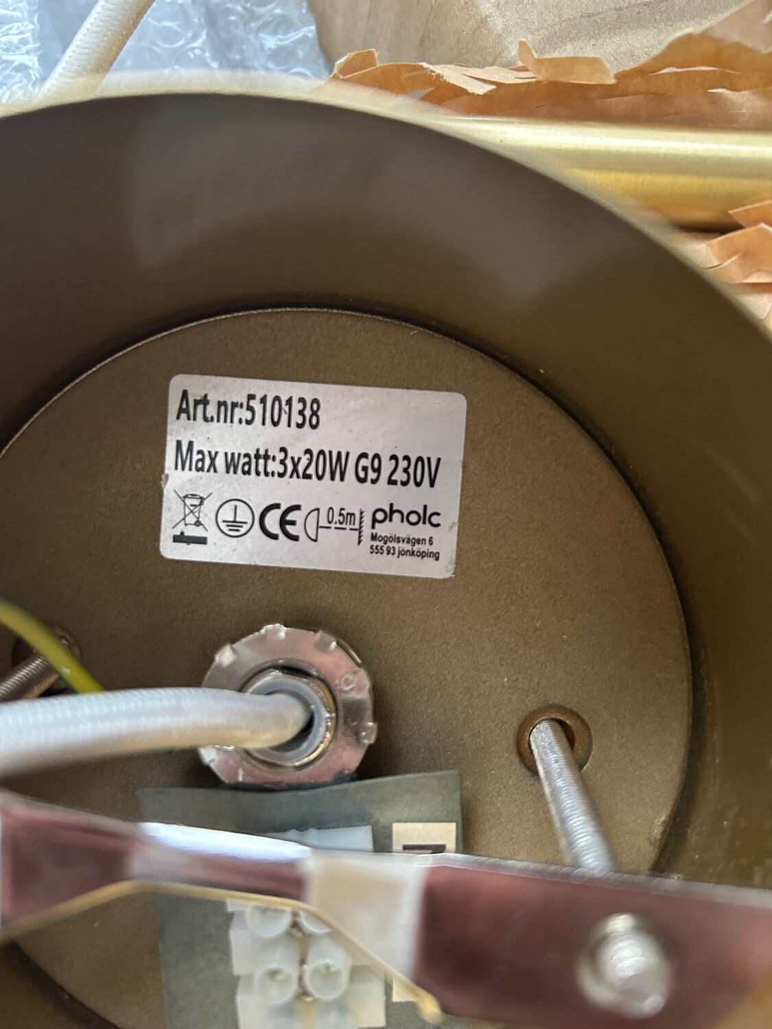 suspension PHOLC mobile 70 brass