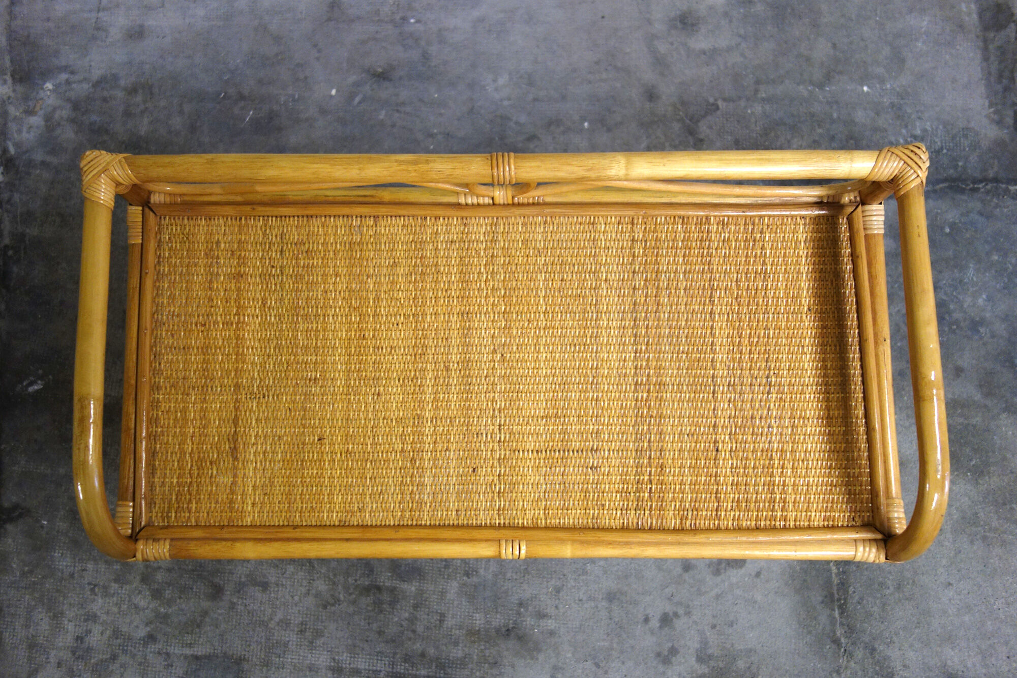 Rattan and bamboo chest of drawers 70s