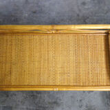 Rattan and bamboo chest of drawers 70s