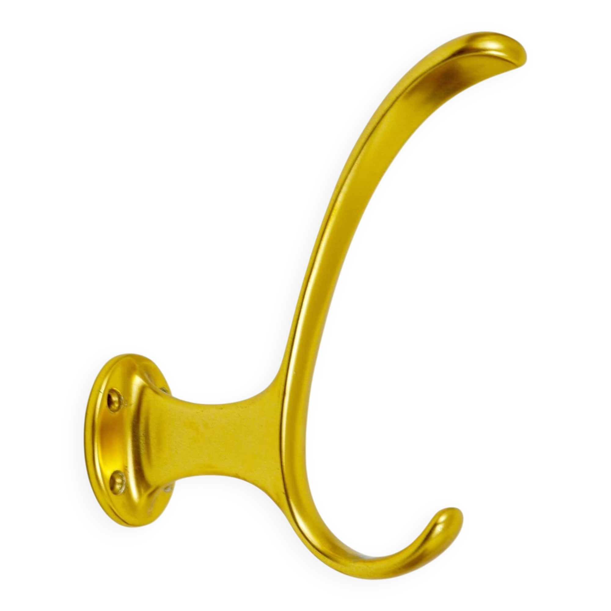Set of four mid-century golden wall hooks, Austria, Vienna, 1950s.