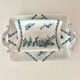 Sarreguemines earthenware asparagus dish, Carmen pattern