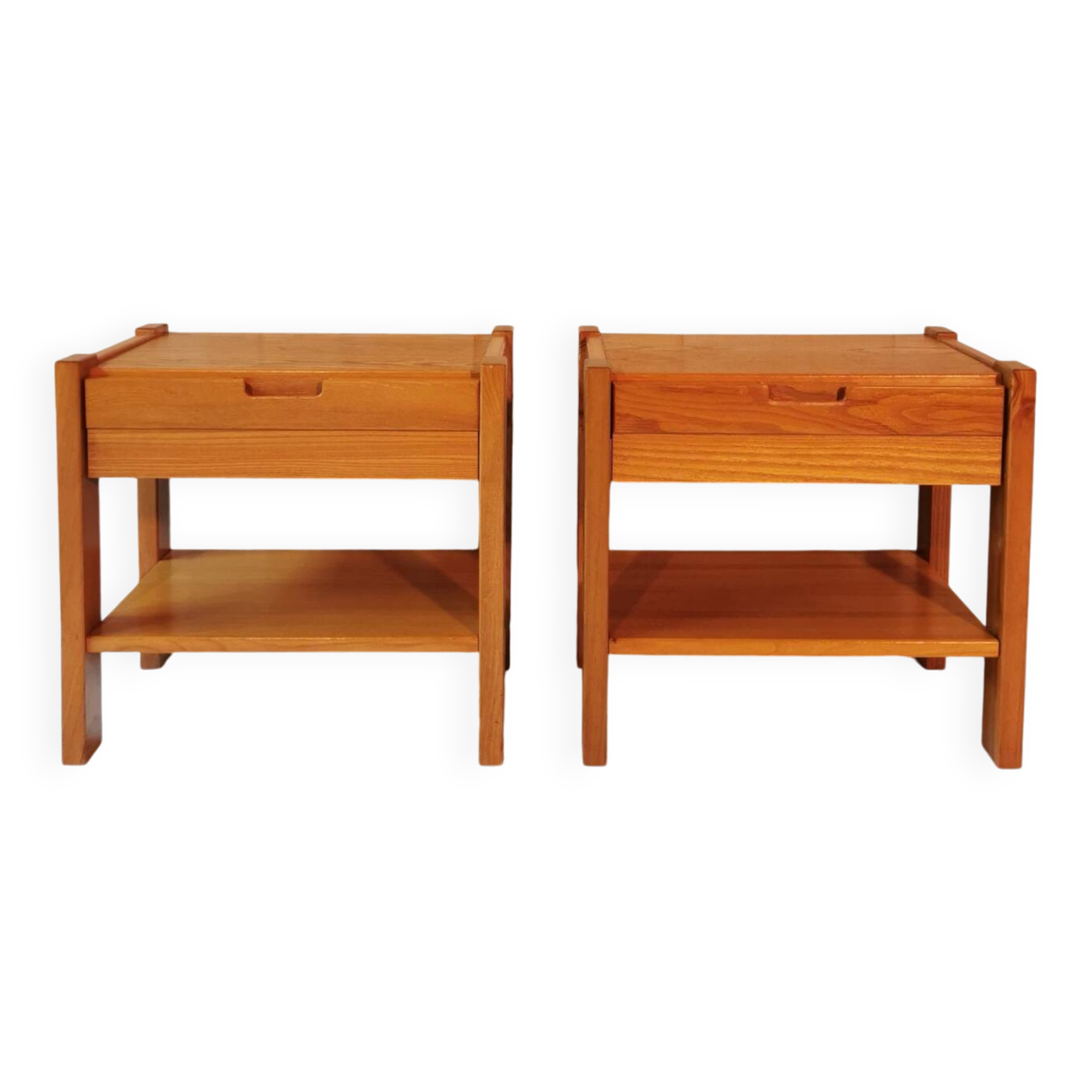 Elm bedside tables