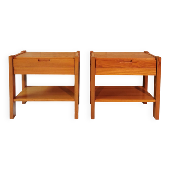 Elm bedside tables