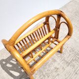 Rattan magazine holder