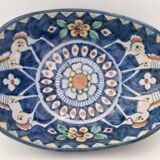 Bol ou centre de table vintage en céramique fait main et peint à la main, Italie
