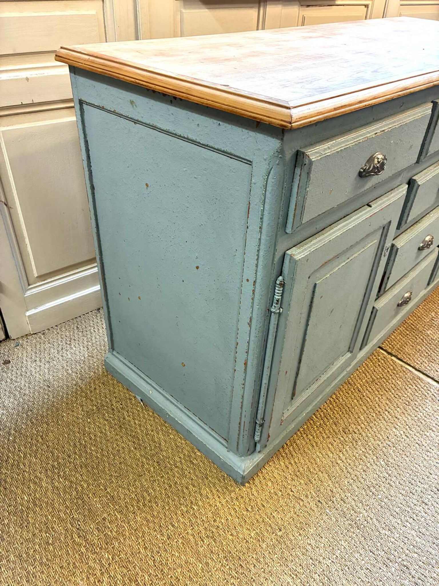 Old piece of furniture with six drawers and two doors
