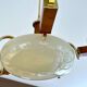 Art deco chandelier, glass, wood and glass, 30s