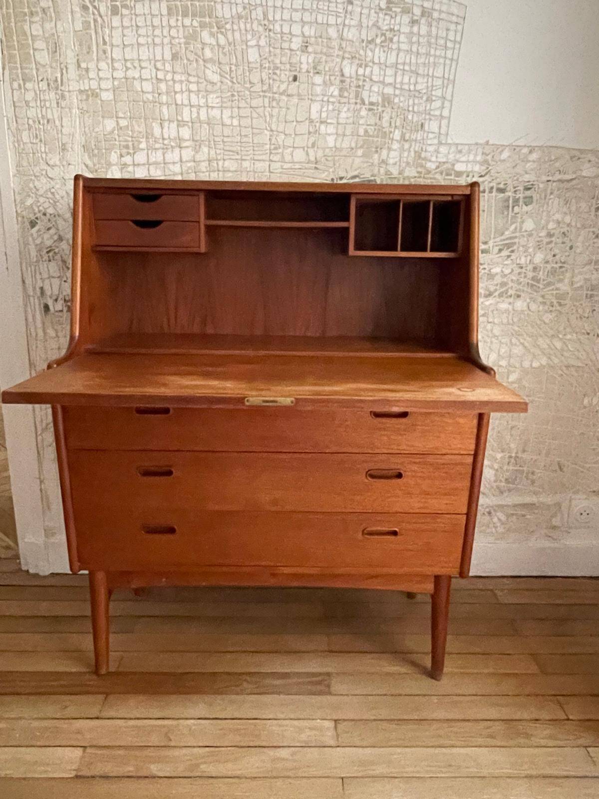 Teak secretary, Danish design, 1960s, designer: Arne Wahl Iversen
