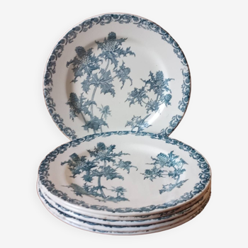 Six LG "Righi" iron earthenware plates