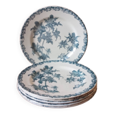 Six LG "Righi" iron earthenware plates