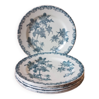 Six LG "Righi" iron earthenware plates