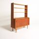 Scandinavian teak bookcase with writing desk, 1960s