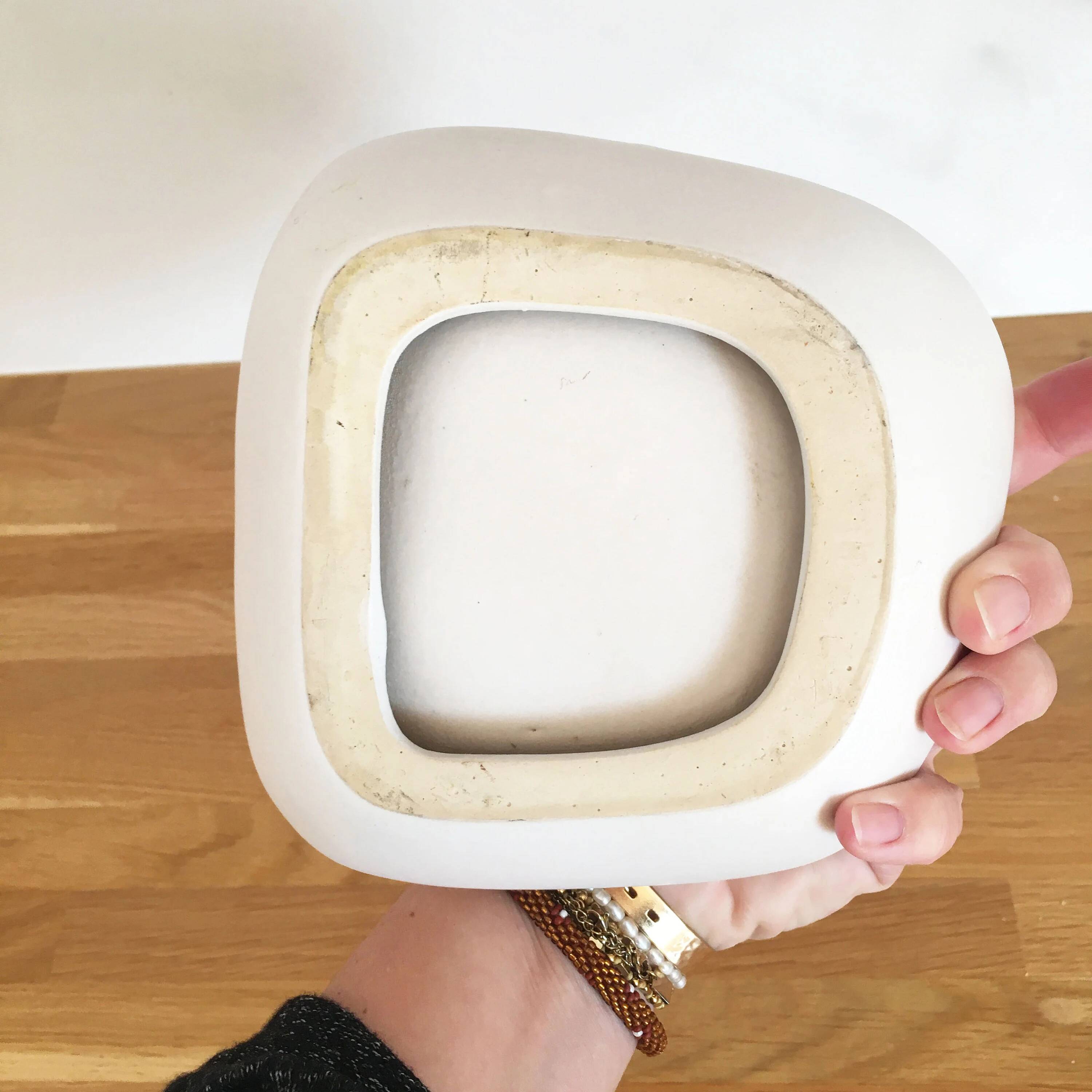 Matte white ceramic bowl, 1950s