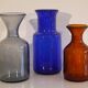 Series of 3 vintage glass vases by Erik Hoglund