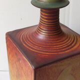 Vintage Scandinavian enamelled earth soliflore vase