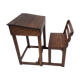 Bureau d'écolier à chaise coulissante