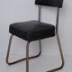Black skai chair soft back