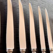 12 Robert Linzeler knives and leg of lamb set for Jules Piault Paris