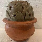 Vase soliflore en gré emmaillé XX siècle