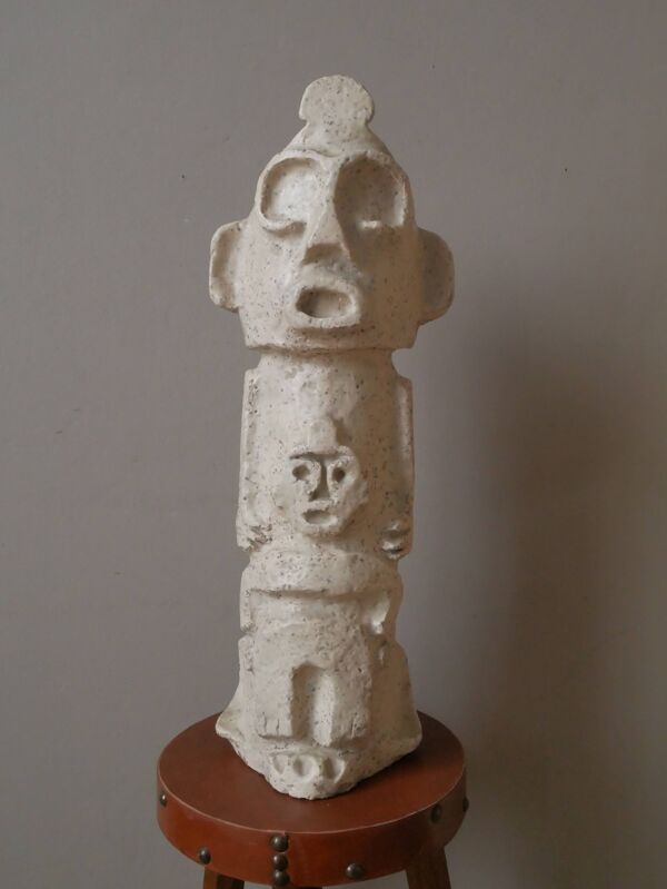 Totem sculpture art africain ethnique tribal objet fait main