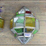 Pair of oriental type wall lights.