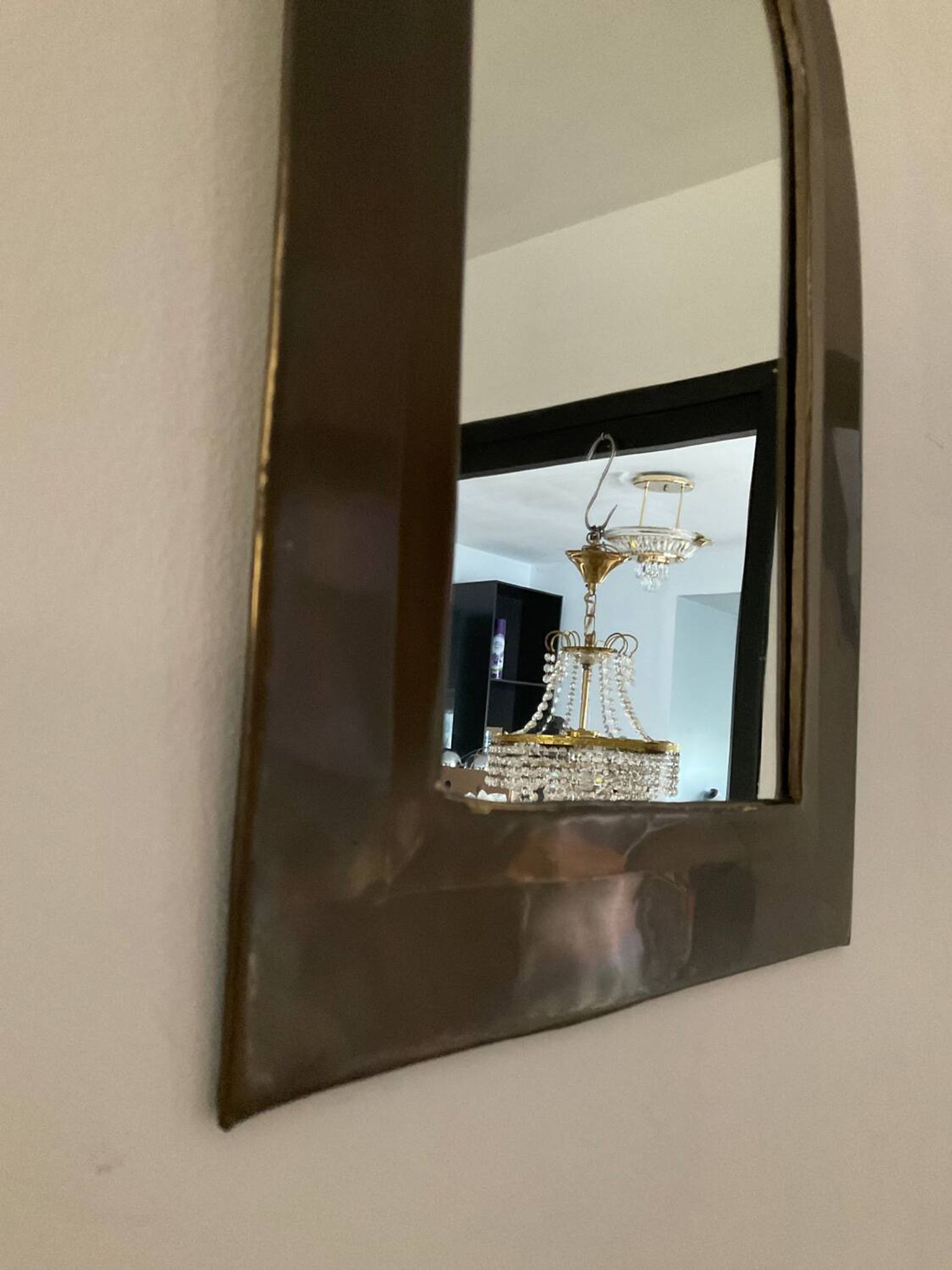Miroir vintage en cuivre