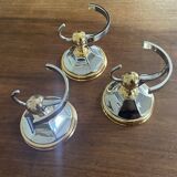 Chrome and gold metal coat rack