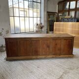 XXL solid oak counter sideboard