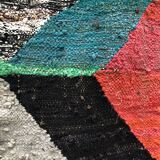 Moroccan Berber carpet Kilim Boucherouite 2.41x1.39m
