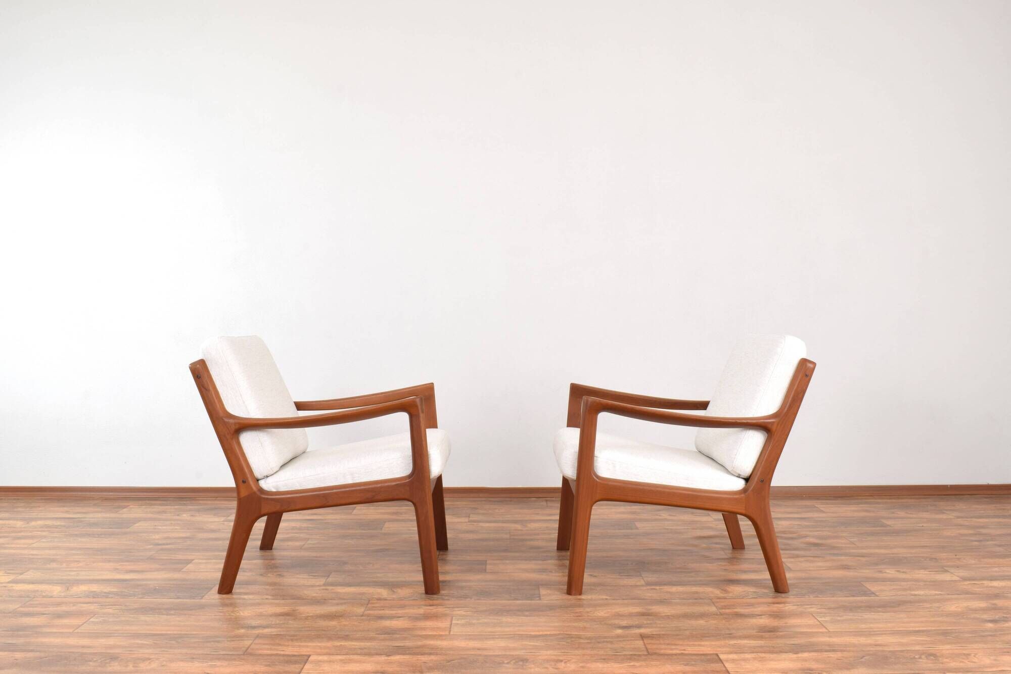 Mid-Century Danish Teak Lounge Chairs by Ole Wanscher for Cado, 1960s, Set of 2