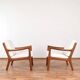 Mid-Century Danish Teak Lounge Chairs by Ole Wanscher for Cado, 1960s, Set of 2