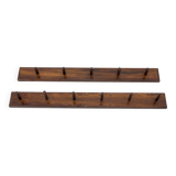 Set of Two Rosewood Wall Hangers, Denmark, 1970s