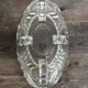 Vintage molded pressed glass bowl on foot